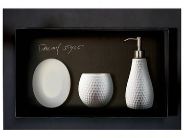 GOLF SET BIANCO - Countertop Vetro Freddo® soap dish by Glass Design - view 2